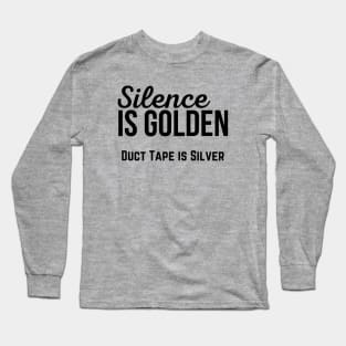 Funny Introvert Sarcastic Dark Humor Jokes Silence in Library Quiet Friend Quote Long Sleeve T-Shirt